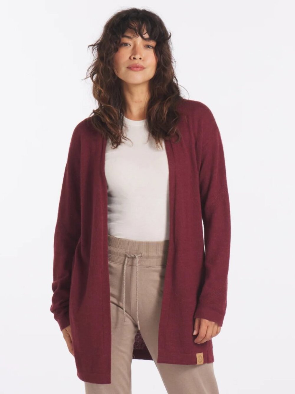 PAKA Women's Cardigan in Oxblood - sz L